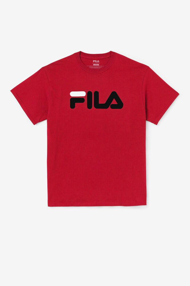 Fila T Skjorte Herre Rød Logo 095361-EYK